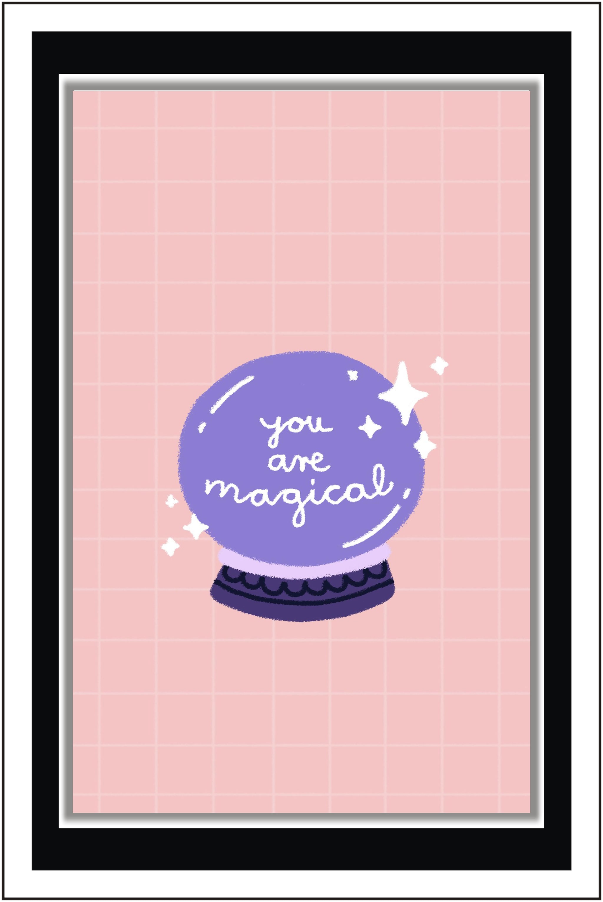 

Yogine Crystal ball - Paper Poster Wall Sticker Print Decor Print - Unframed Rolled -12 inches x 18 inches