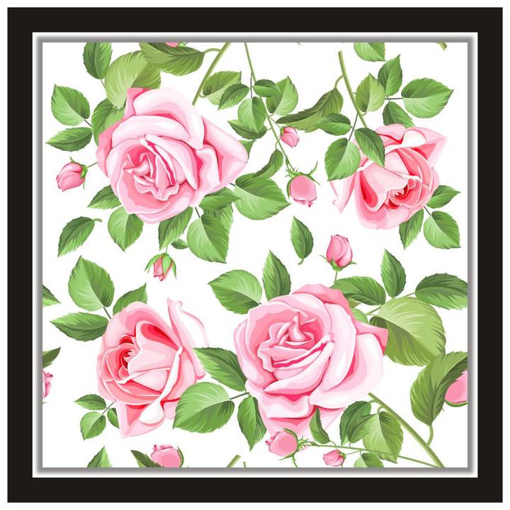 

Yogine Flower Pattern Poster Size -12 in x 12 in White
