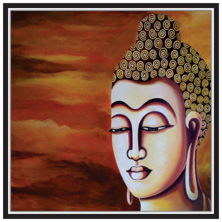 

Yogine Gautam Buddh Peaceful Size -12 in x 12 in Dark Brown