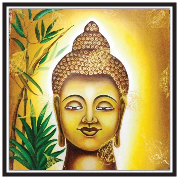 

Yogine Gautam Buddh Peaceful Size -12 in x 12 in Yellow