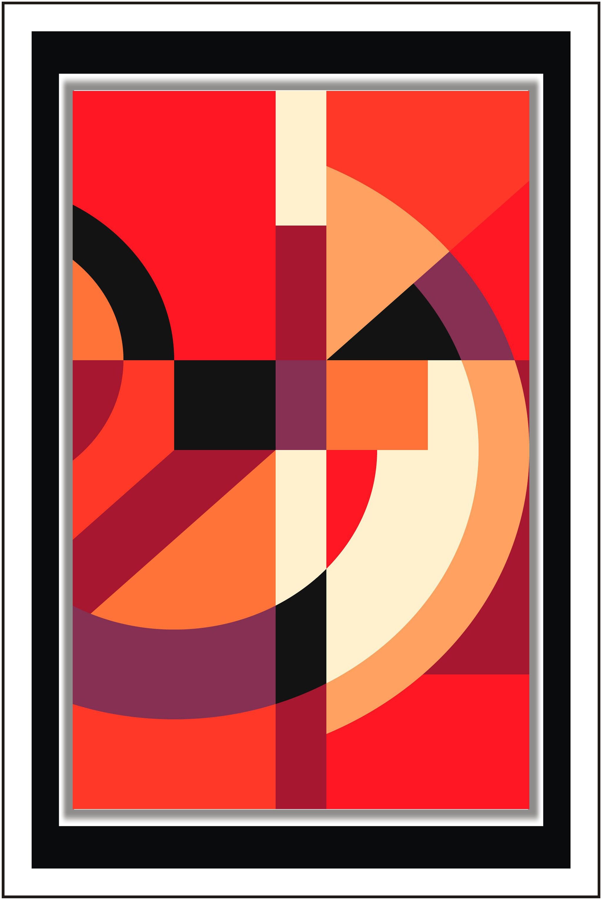 

Yogine Geometric composition1 - Paper Poster Wall Sticker Print Decor Print - Unframed Rolled -12 inches x 18 inches