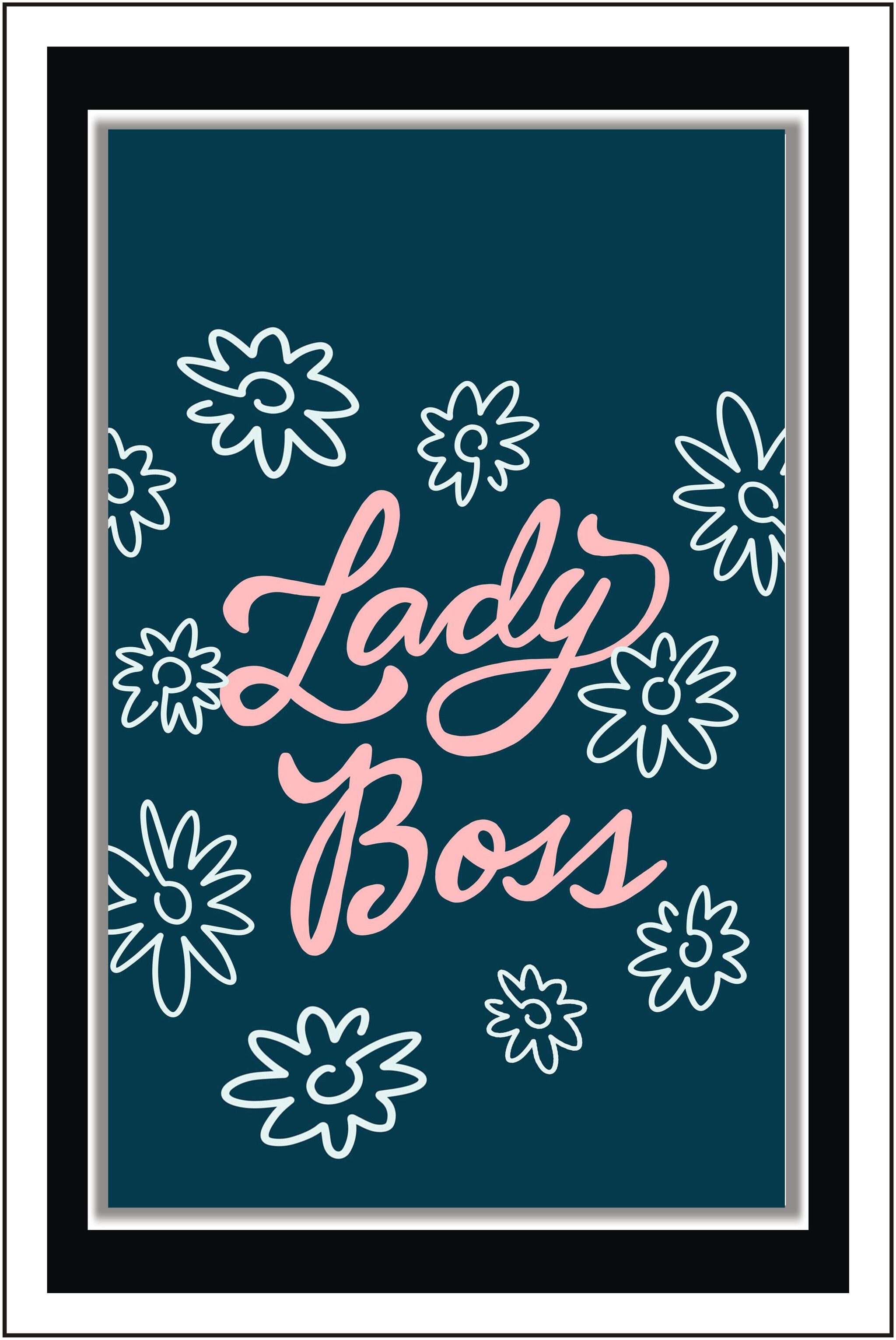 

Yogine Lady Boss - Paper Poster Wall Sticker Print Decor Print - Unframed Rolled -12 inches x 18 inches