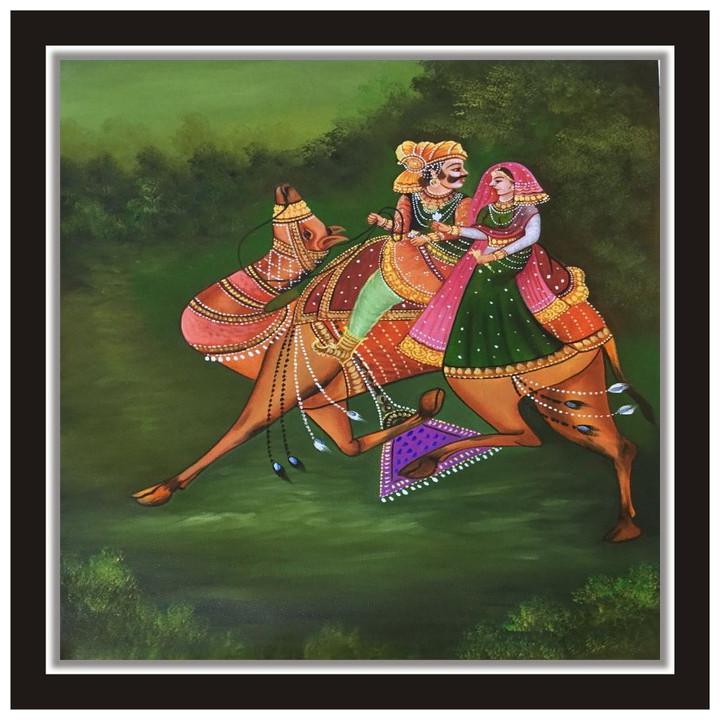 

Yogine Rajasthani Cultural Art Size -12 in x 12 in Multicolour