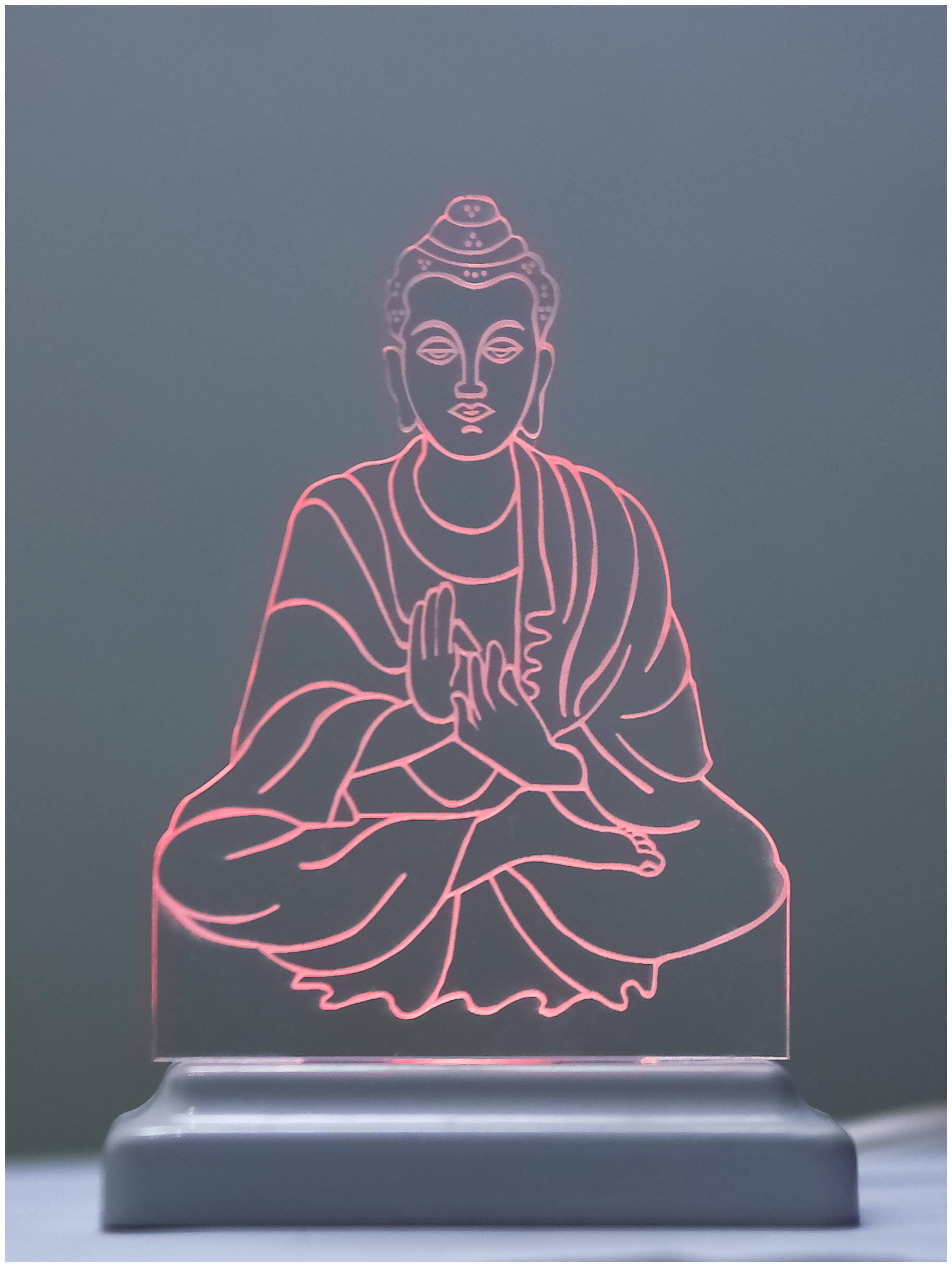 

Yonker LED Acrylic God Buddh Night Lamp Color Changing LED Night Light Table Lamp (15 cm Multicolor)