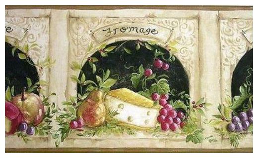 

York Cheese Fruit Wallpaper Border - KM7848B