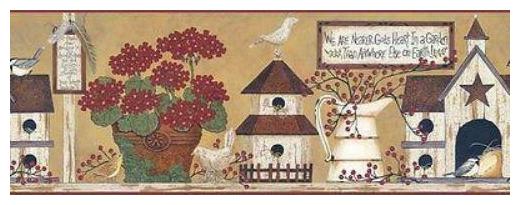 

York Multi Colored Inspirational Garden Wallpaper Border - BG1604BD