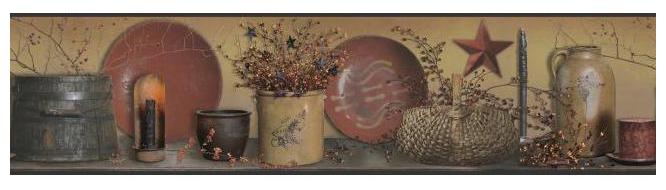 

York Wallcoverings AC4373BD Country Keepsakes Simple Blessings Border