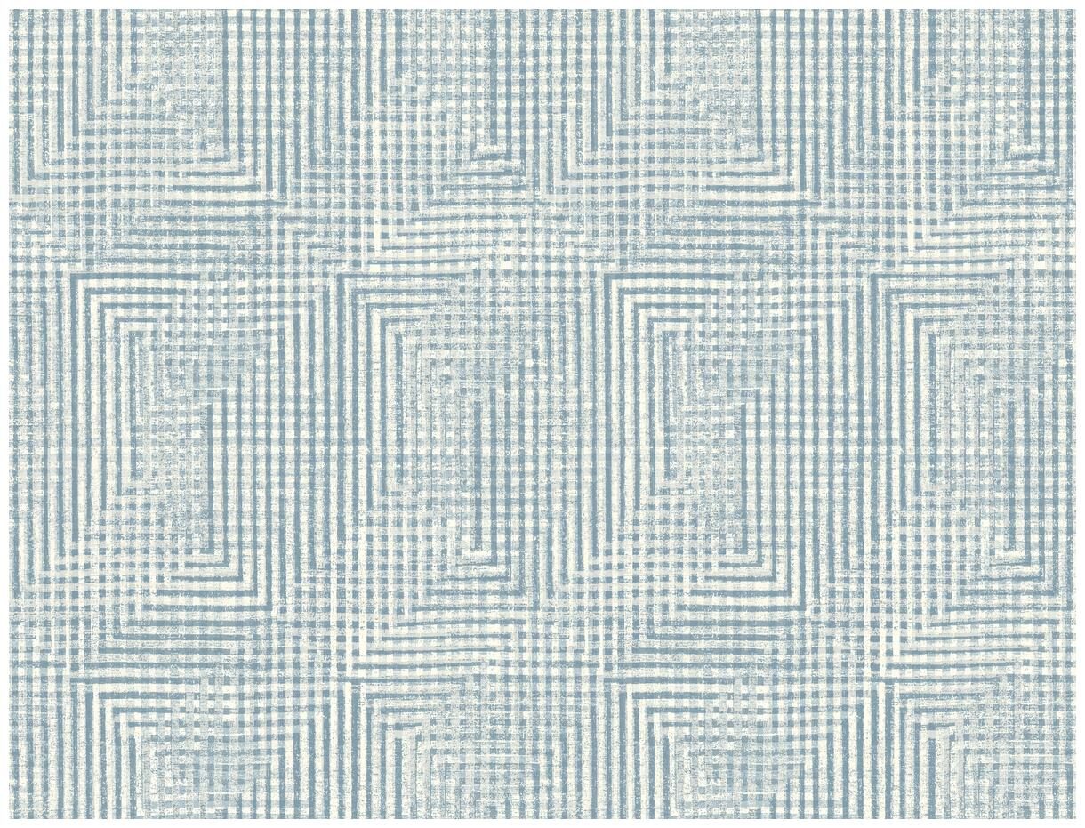 

York Wallcoverings HO3321 Right Angle Weave Wallpaper Tailored Collection Blue