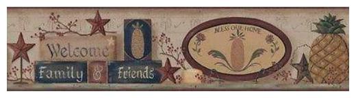 

York Welcome Family Friends (brown) Wallpaper Border - BG1625BD