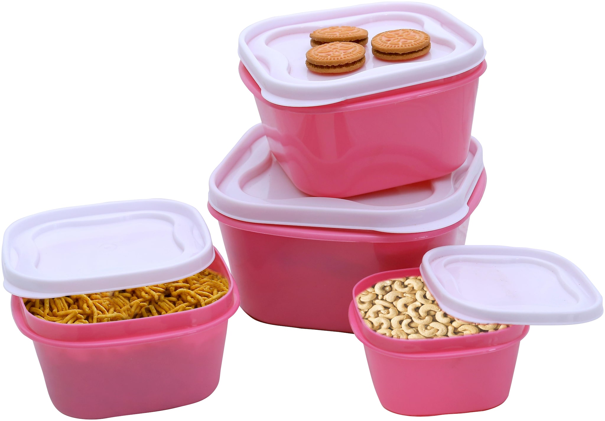 

Your Choice 5000 ml Pink Plastic Container Set - Set of 4