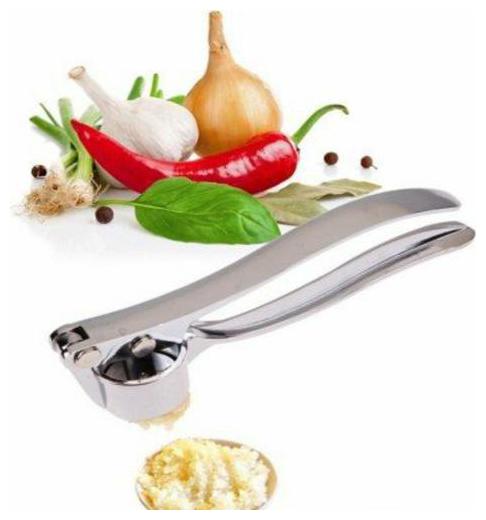 

Your Choice Garlic Press to Squeeze Fresh Garlic Juice ergonomic design made of Zinc Alloy Stainless Steel look Forget Smelly hands