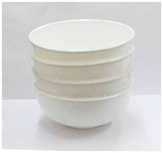 Yourcull Microwave Safe Unbreakable Food Grade Round Virgin Plastic Serving Bowls Set Of 6