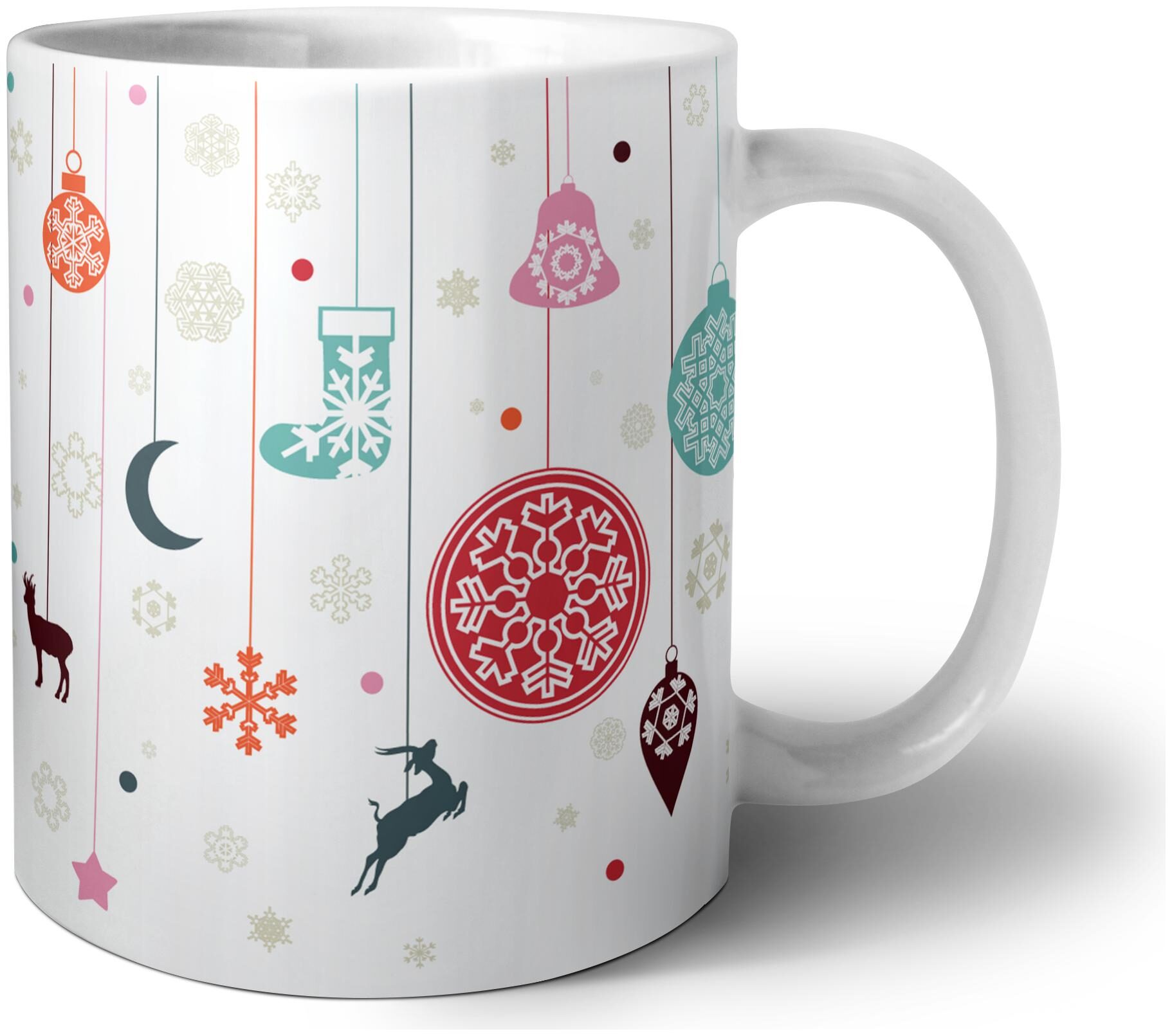 

Yuki An Elegant Christmas Design With Beautiful Reindeer Prints On Ceramic Mug