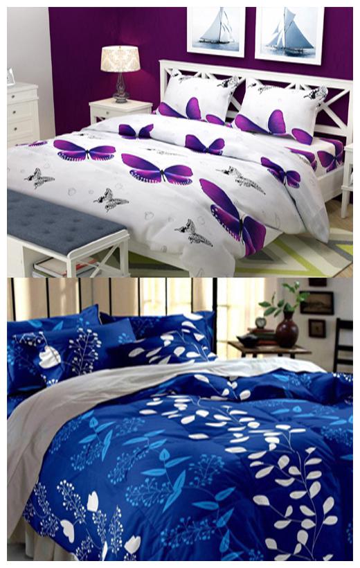 

ZDECOR Microfiber 3D Printed Double Size Bedsheet 120 TC ( 1 Bedsheet With 2 Pillow Covers Multi )