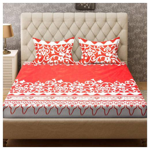 

ZDECOR Microfiber 3D Printed Double Size Bedsheet 120 TC ( 1 Bedsheet With 2 Pillow Covers Multi )