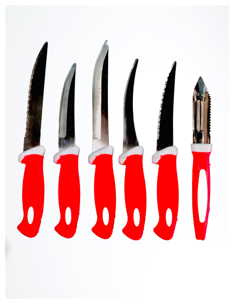 

Zaro International Kitchen Utlitity Knife Set 6 (Red)