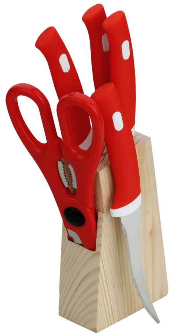 

Zaro International Wooden Stand With Knife Set Scissor