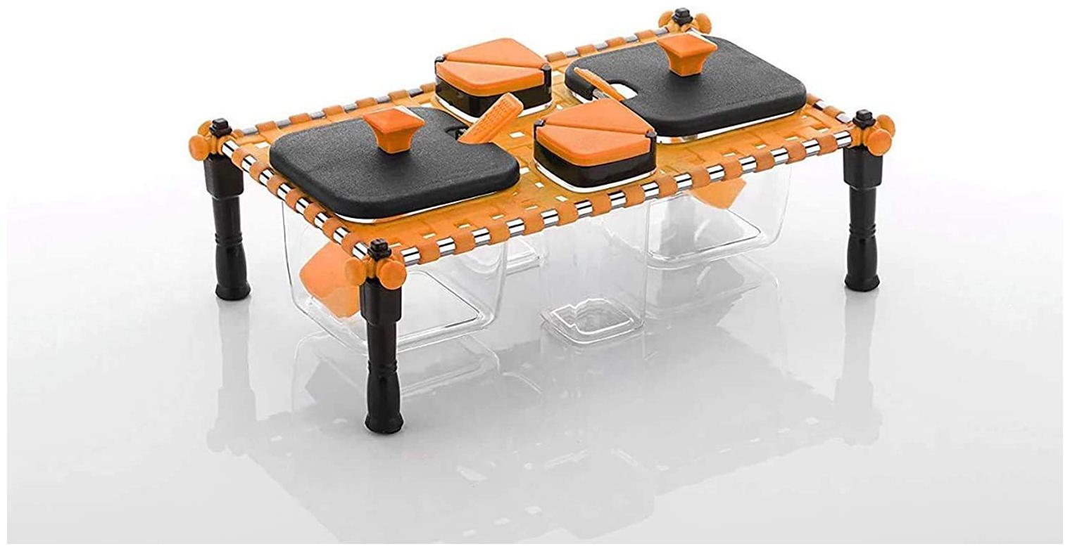 

Zaro International Women S 1St Choice Kitchen New Traditional Looked Khatli Style Spice Rack Set With Holders Multipurpose Spice Rack Jars Containers