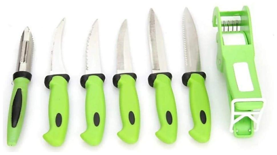 

Zaro International Kitchen Utlitity Knife Set 7 (Green)