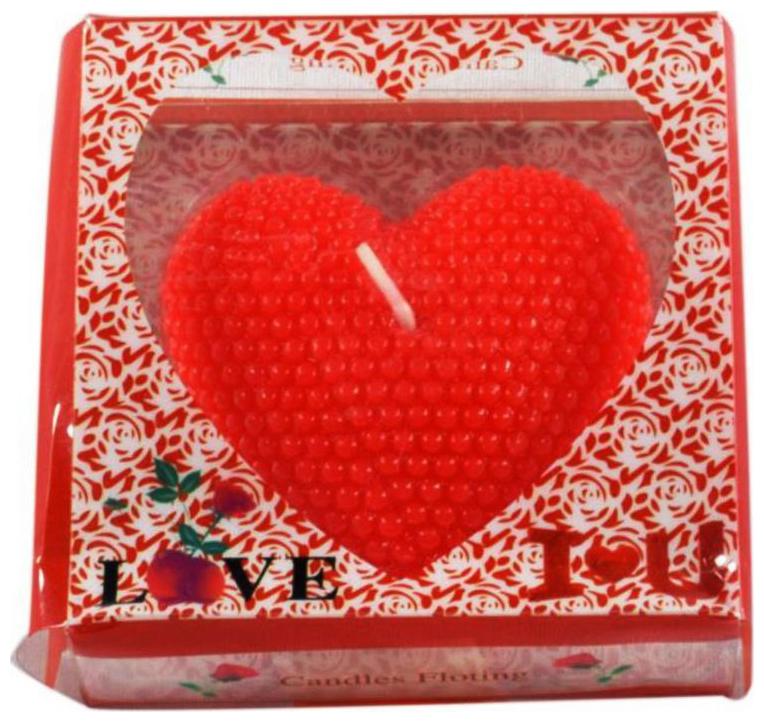

Zarsa Love Heart Red Set of 4 Candle (Red Pack of 4)