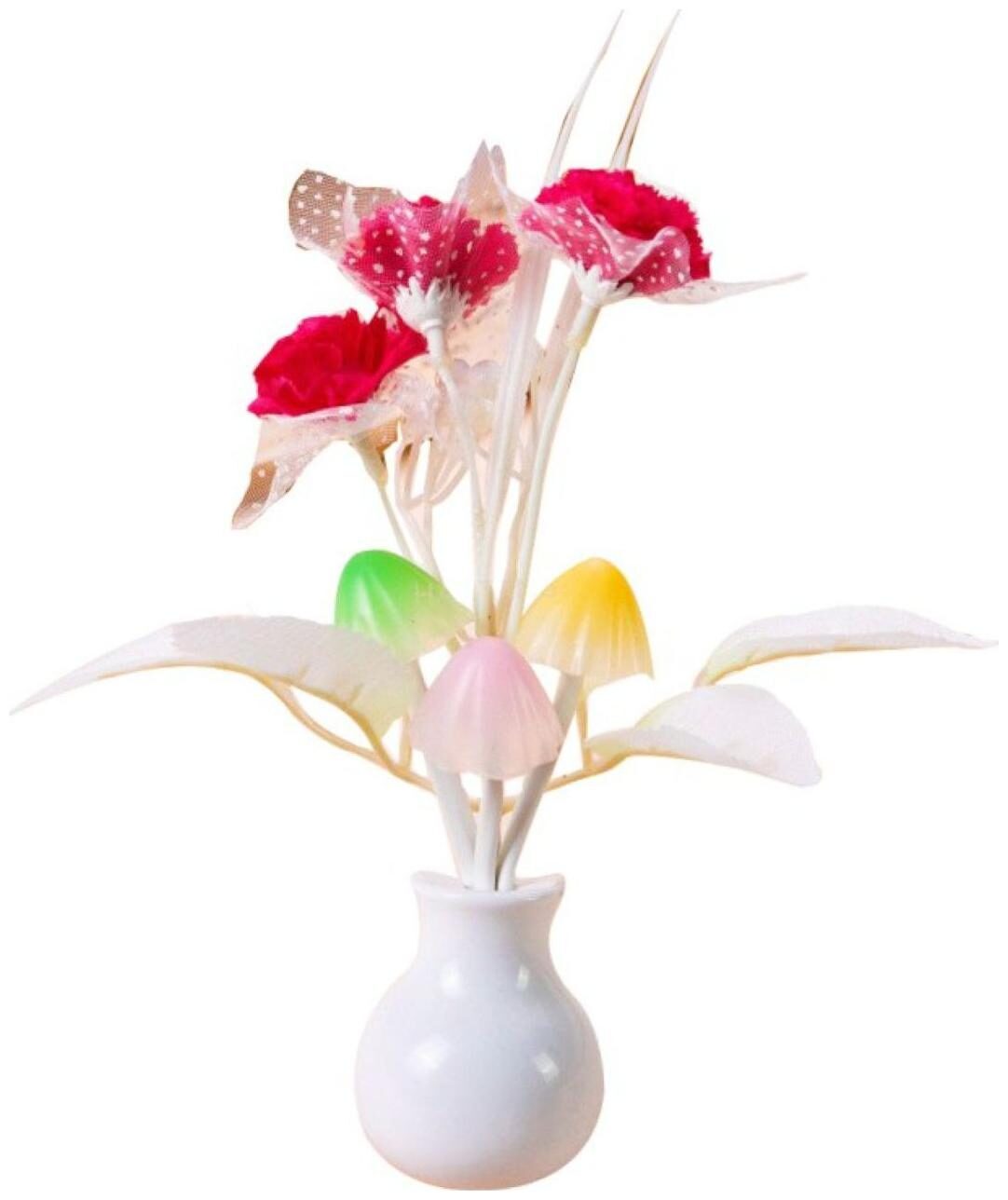 

ZARSA Mushroom Auto Sensor LED Color Changing Night Lamp Wall Light - RED
