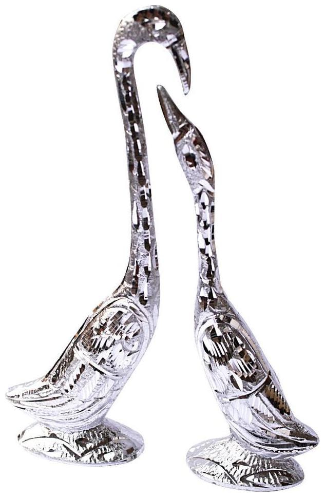 

Zarsa Silver Love Bird Set of 2 Decorative Showpiece - 18 cm