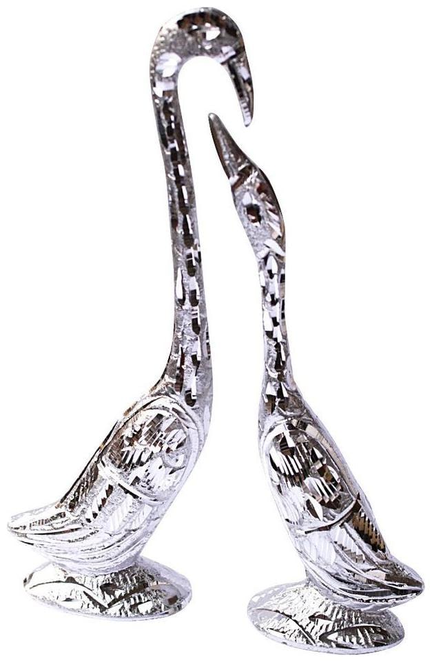 

Zarsa Siver Love Bird Set of 2 Decorative Showpiece - 18 cm