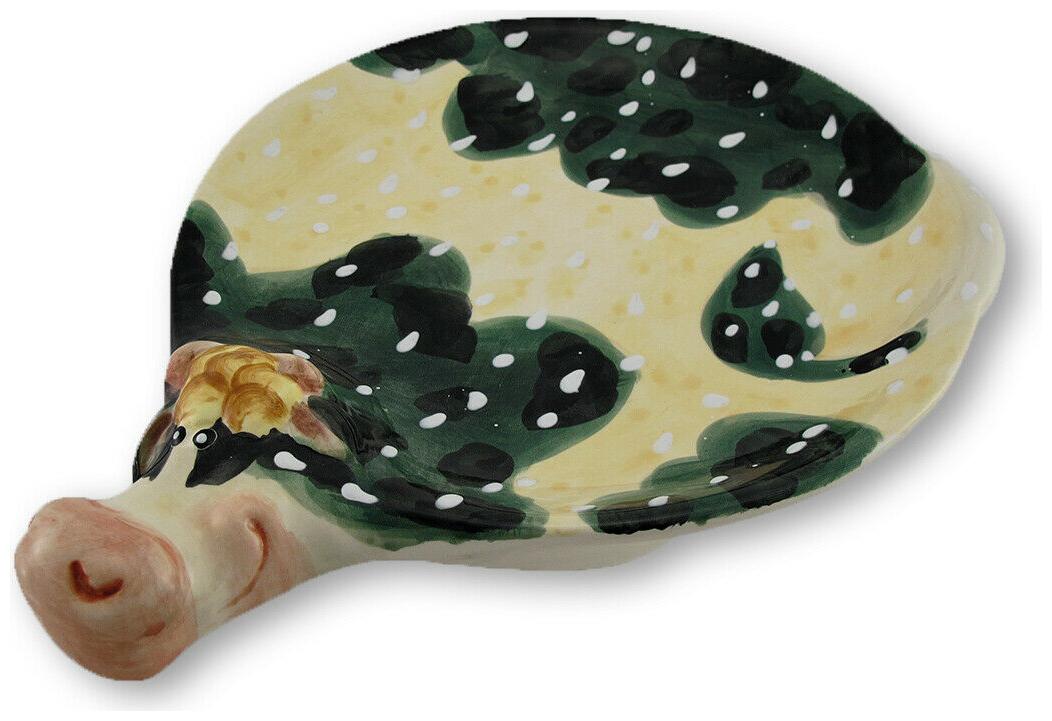 

Zeckos Ceramic Smiling Cow Decorative Plate