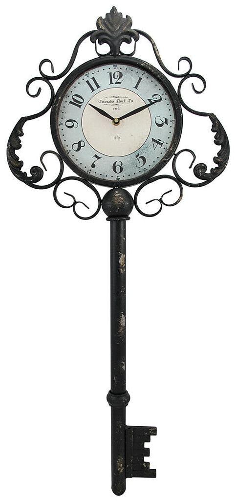 

Zeckos Decorative Antique Key Shaped Wall Clock