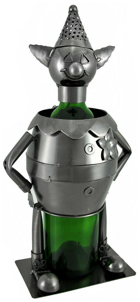 

Zeckos Funny Clown Metal Sculpture Wine Bottle Display