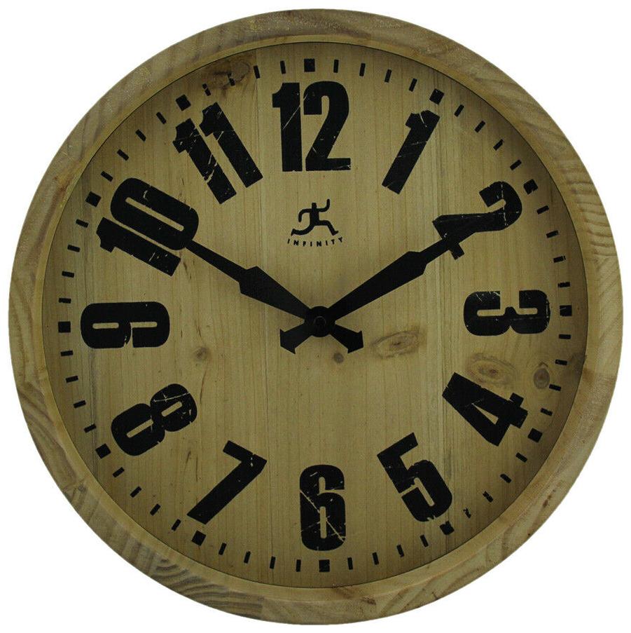 

Zeckos Infinity Instruments 14 inch Round Wood Barrel Wall Clock