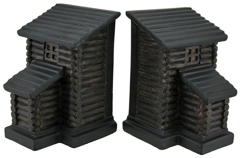 

Zeckos Rustic Log Cabin Decorative Bookend Set