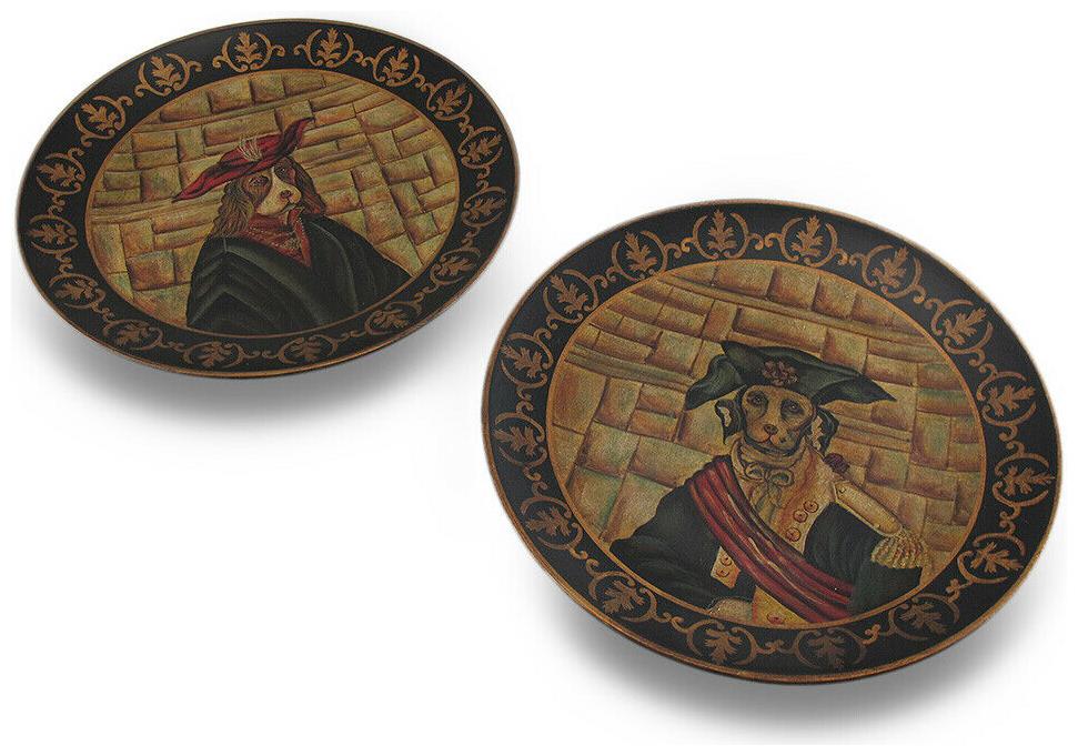 

Zeckos Set of 2 Royal Design Dog Collector Plates - Napoleon and Henry III