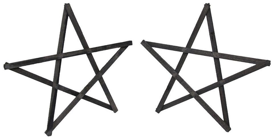 

Zeckos Set of 2 Rustic 27 in Weathered Wood Stars