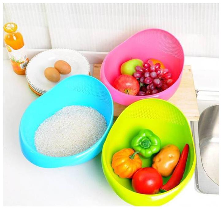 

Zeeko Plastic Fruits Bowl Vegetable Noodles Pasta Washing Bowl