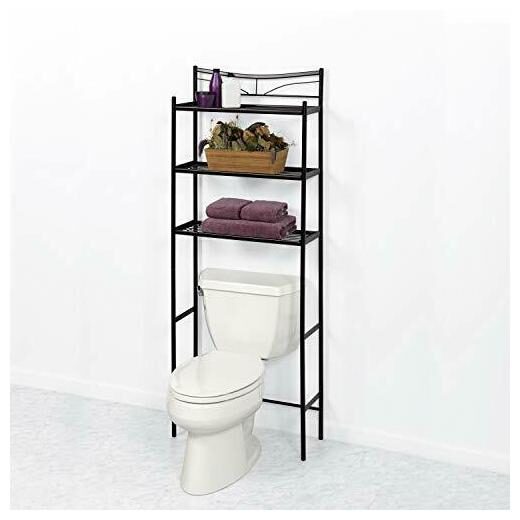 

Zenna Home No Tools SlideFit Over The Toilet Bathroom Spacesaver Bronze