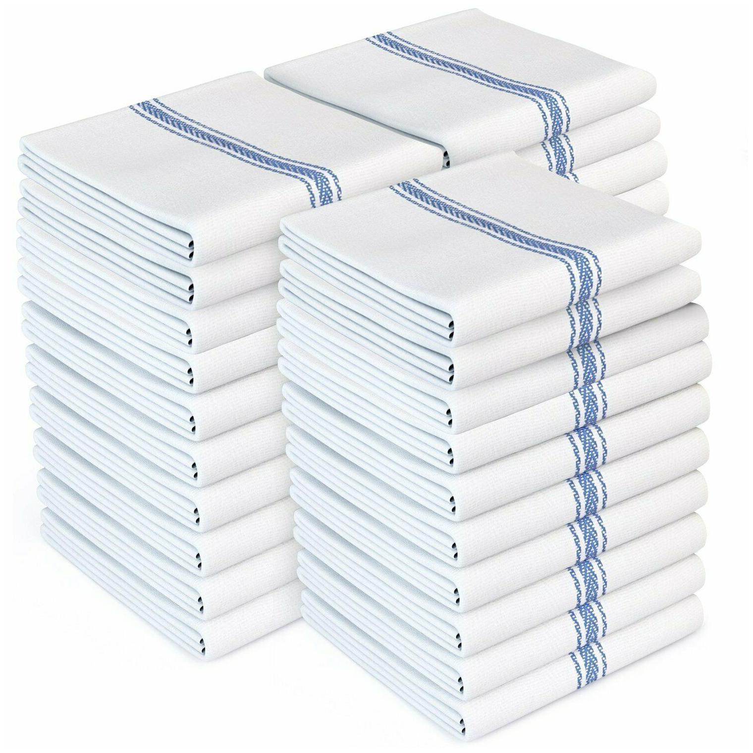 

Zeppoli Classic White Kitchen Towels 30-Pack 100 Natural Cotton Dish Towels 1