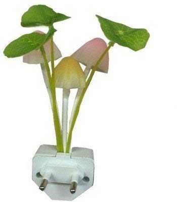 

Zinom Colorful Automatic Sensor Mushroom Rose Flower Lamp Light Plug in LED Night Light for Bed Room