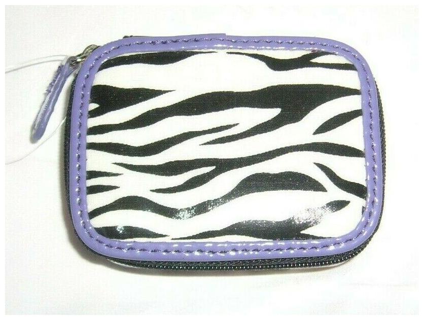 

ZIP CLOSE PILL CASE WITH ORGANIZER - ZEBRA PRINT (NEW)
