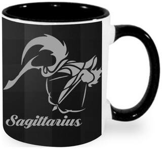 Zodiac Sign Sagittarious Ceramic Coffee Mug by AshvahTM - MUG964-BLK