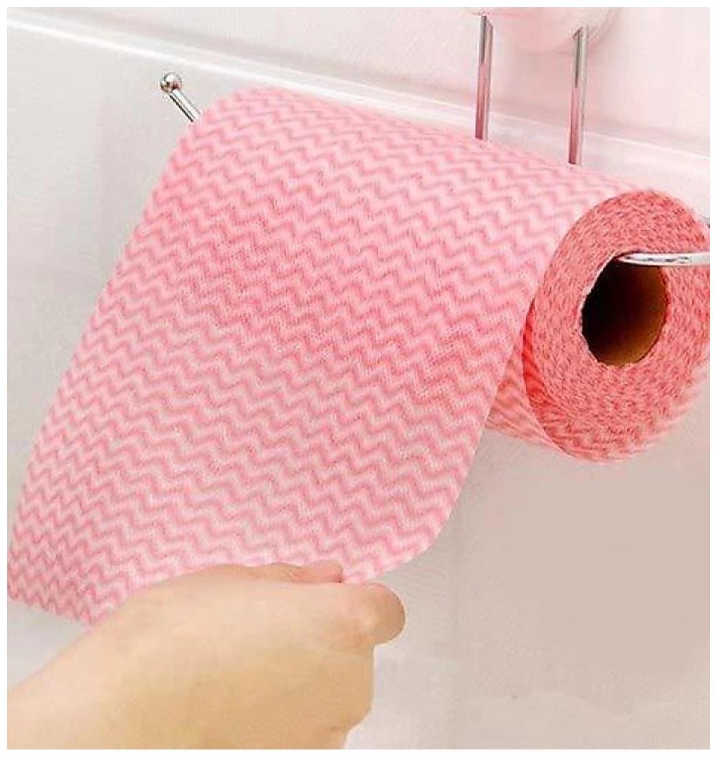 

Zukunft Fashion Reusable Washable Multipurpose Cleaning Tool Clean Sinks Tiles Dishes Crockery Desktops Table Tops Counter Tops Wipes (Pink)