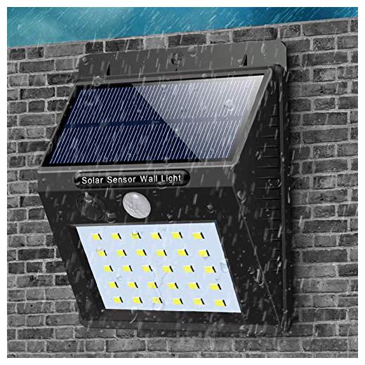 

Zulx Solar Security Light With Motion Sensor Ip 65 Waterproof All Weather Outdoor Light With In Build Solar Panel And Battery (Black)
