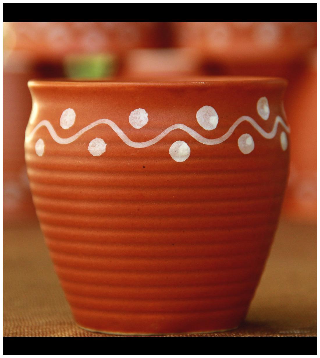 Unravel India Earthen Kulhad Lot de 6 pots en c/éramique