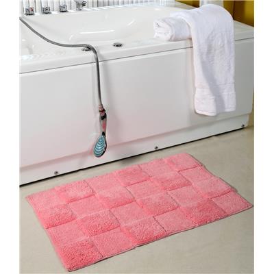 

HomeFurry Pink GLOSSY TILES Cotton Bath Mat