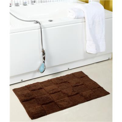 

Homefurry Greyish Brown GLOSSY TILES Cotton Bath Mat