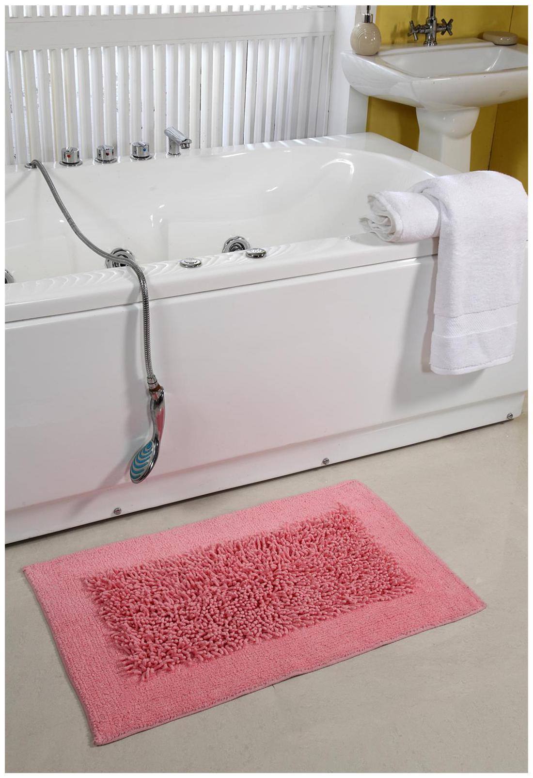

HomeFurry Pink SCRAMBLED BOX Cotton Bath Mat
