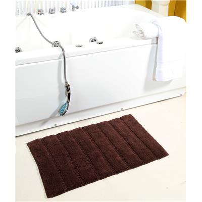 

HomeFurry Coffee Brown Woody Stripes Bath Rug