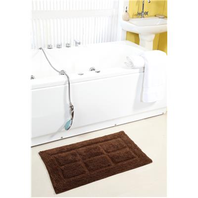 

HOMEFURRY Grayish Brown WINDY WINDOW Cotton Bath Mat
