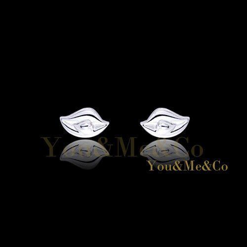 

18k White Gold EP LIPS Stud Earrings