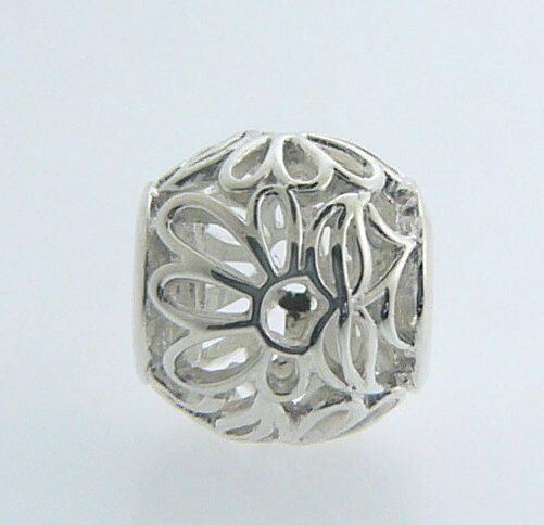 

2010-3550 AUTHENTIC CHAMILIA STERLING SILVER OPENWORK FLORAL BEAD NEW IN POUCH